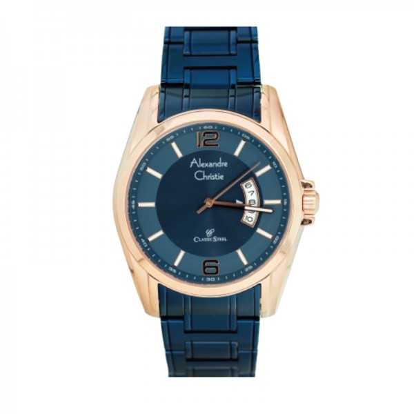 Alexandre Christie AC 8289 Rosegold Blue Man MDBURBU